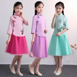 Китайский древний костюм принцессы обувь для девочек династии Тан платье танцев Одежда выступлений Розовый Фиолетовый Синий Hanfu Вечерние