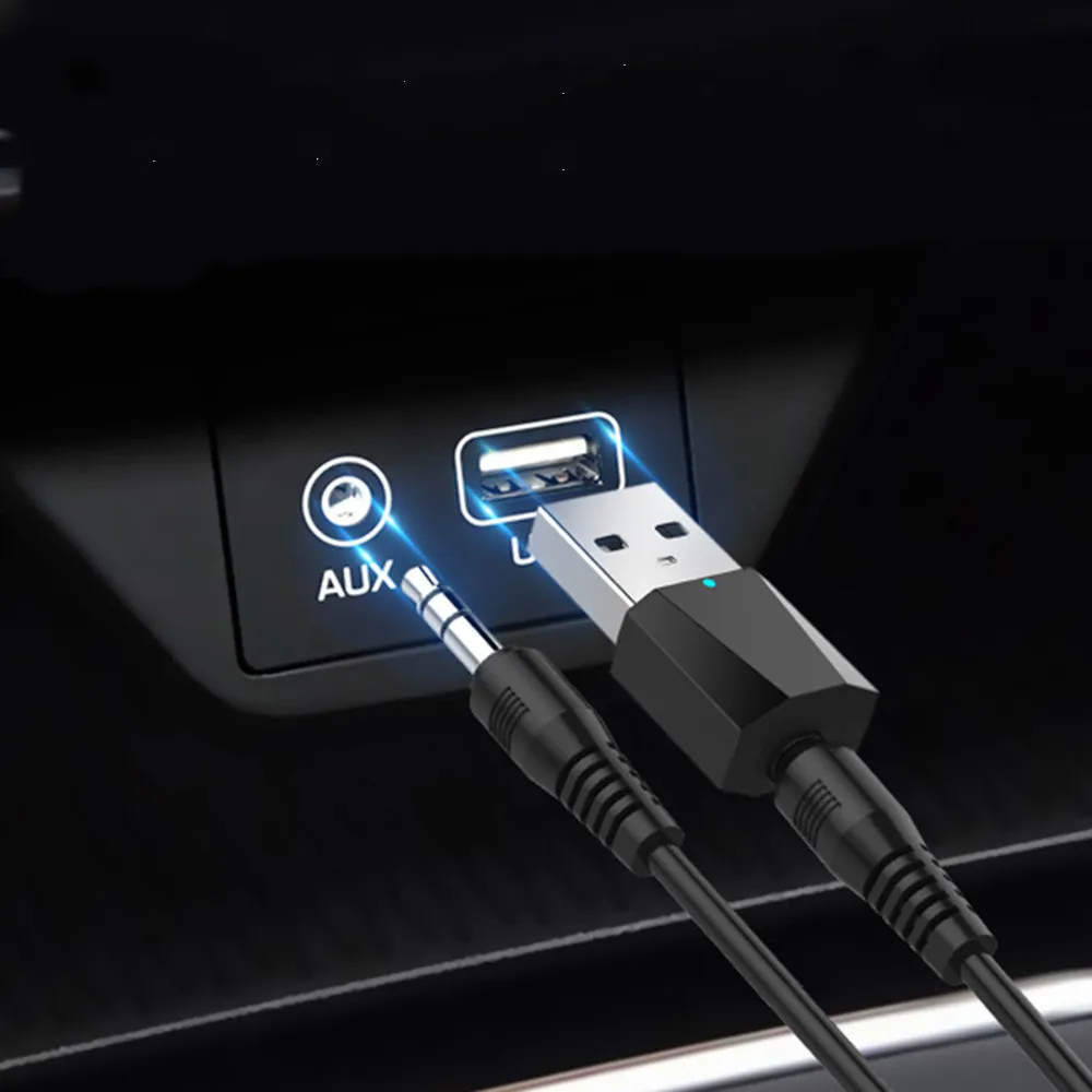 3.5mm Bluetooth Adapter Jack USB Bluetooth Car Kit Dongle