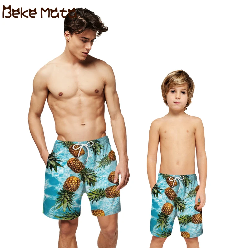 

Family Matching Swimwear Family Look Father Son Swimsuits Fruit Print Summer Casual Family Matching Clothes Holiday Beach Shorts