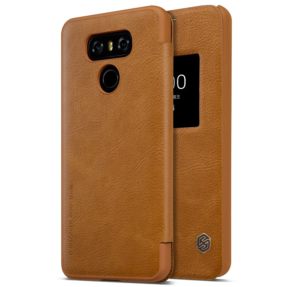 krom metaal Verlichten Original Nillkin for LG G6 Superior Natural Texture Leather Case for LG G6  5.7 inch Flip Smart Cover Sleep/Wake Up Phone Shell|case for lg|leather  casenillkin original - AliExpress