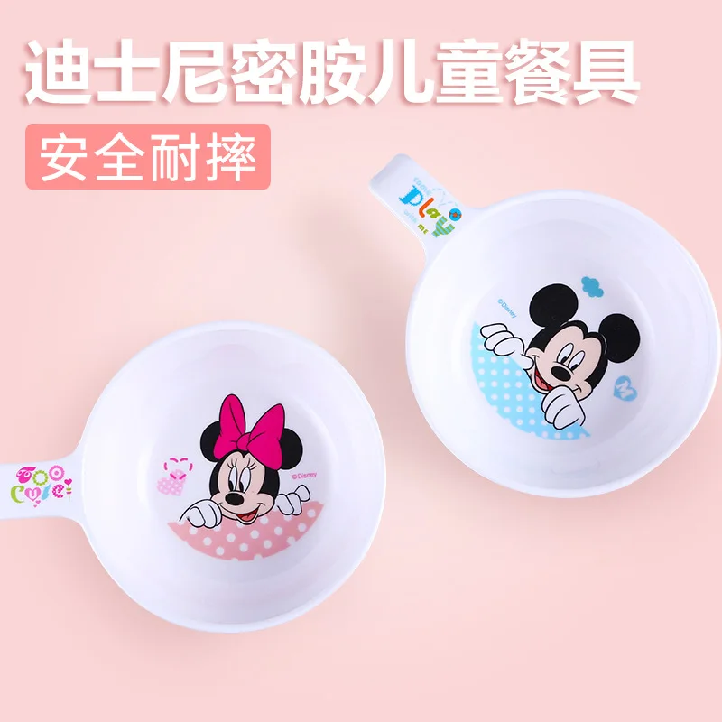 

Disney children's single ear bowls baby tableware melamine imitation ceramic drop food bowl cartoon soup bowl