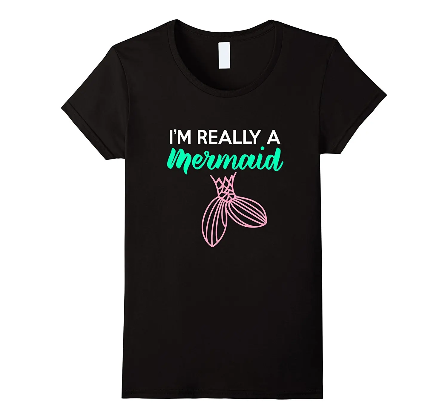 I'm Really A Mermaid T-Shirts Fashion Harajuku Female Tee Shirts Kawaii Punk Tops Tees Hot Elling T Shirt for Woman | Женская одежда