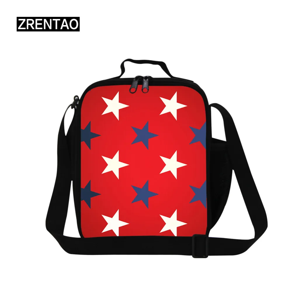 

2019 New Arrive colorful children Insulated Lunch Bag Portable Food Dinner box Thermal Cooler beach lunch Bag shoulder straps