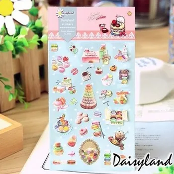 

1pcs/lot New Sweet Macaron paper stickers DIY multifunction diary stickers Stationery Office school supplies DL.1022