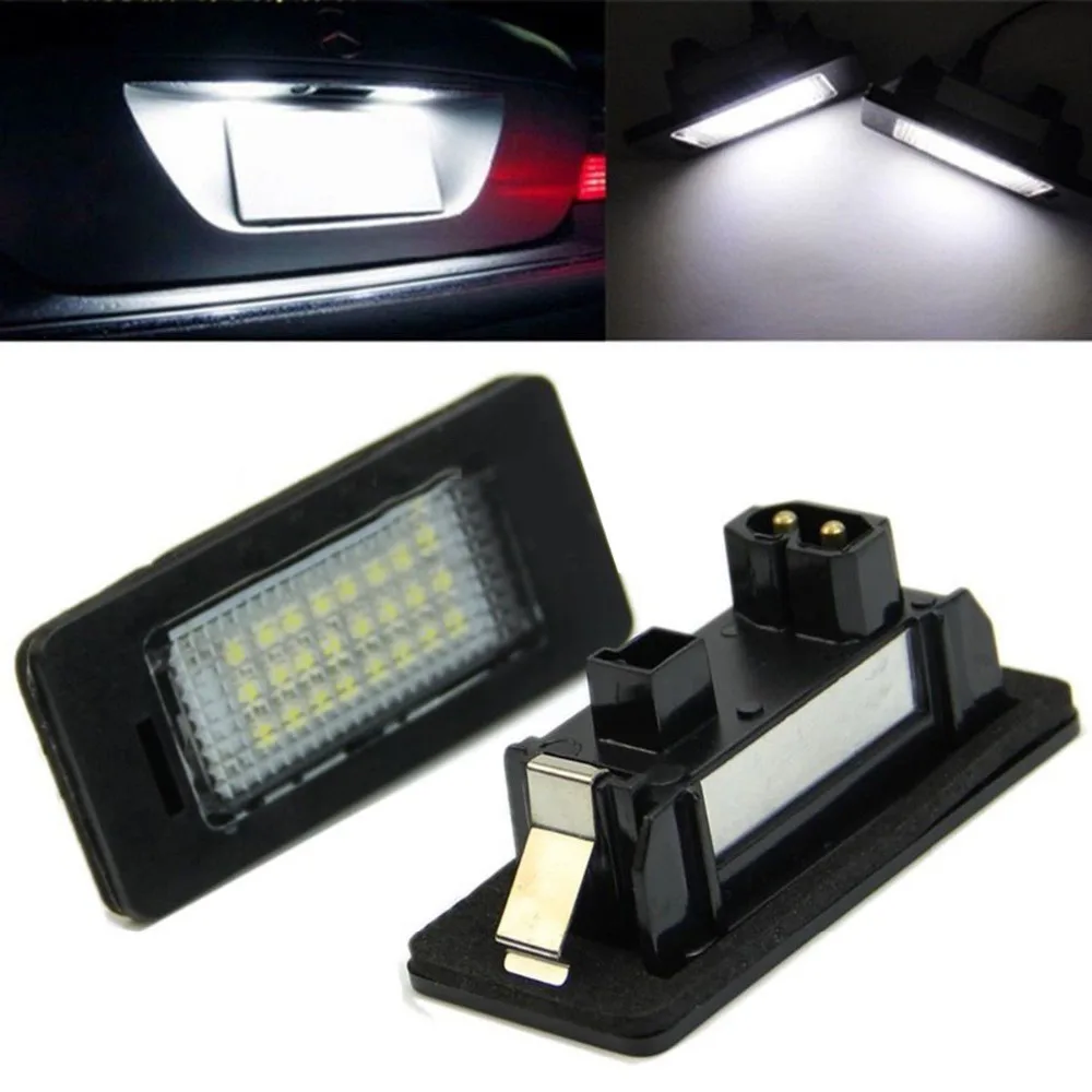 

2pcs Error Free LED Car License Number Plate LED Light Fit For BMW E46 E60 E61 E90 1 3 5 Series X X1 X5 X6 Styling Accessories