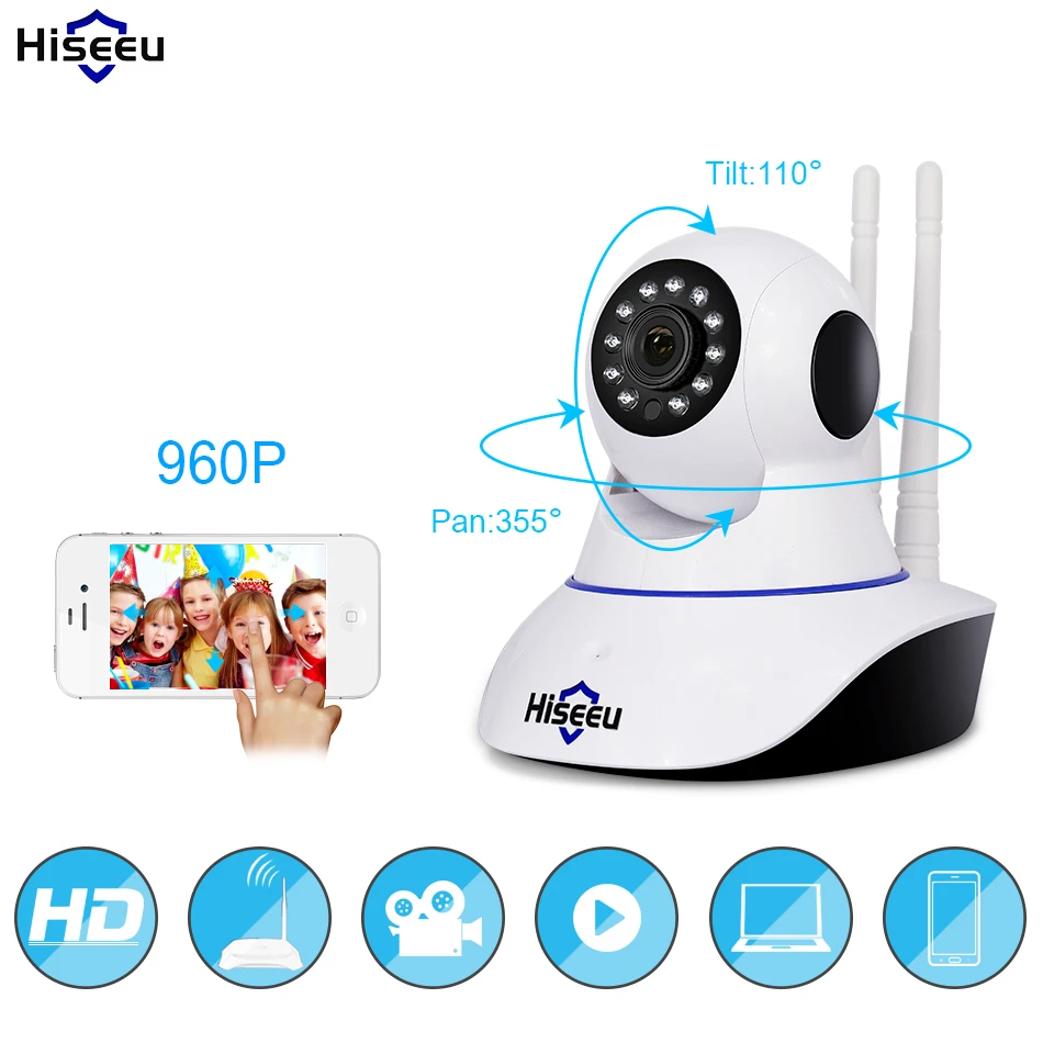 960P Wireless IP Camera Wifi Night Vision Camera IP Network Camera action with alarm CCTV WI-FI P2P 1.3MP Onvif Clear voice FH1B