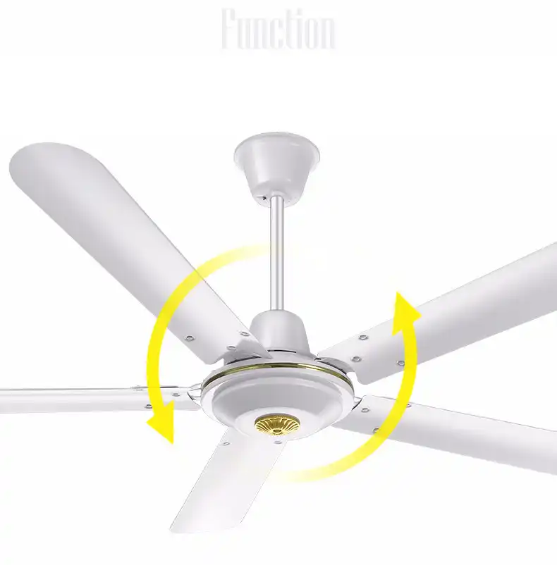 56 In Natural Iron Ceiling Fan Close Mount Ceiling Fan With 5