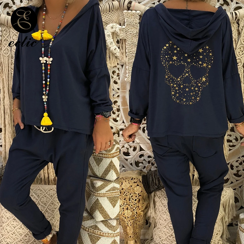 Skull Theme Pullover Hoodies Poleron Mujer 2019 Thin Sequin Sweatshirt Harajuku Streetwear Oversize