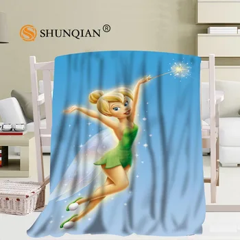 

New arrival Custom Tinkerbell Travel Blanket Home TV Casual Relax for Family Soft Fluffy Warm Blanket 40X50 50X60 58X80