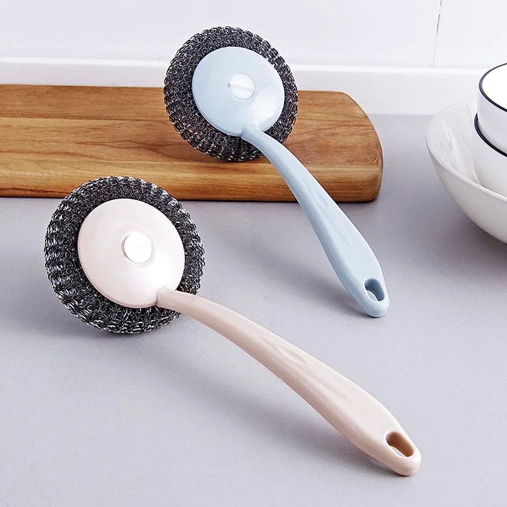 Feiqiong Чистящая Щетка из нержавеющей стали пластиковая щетка с длинной ручкой щетка для мытья посуды кухонные аксессуары