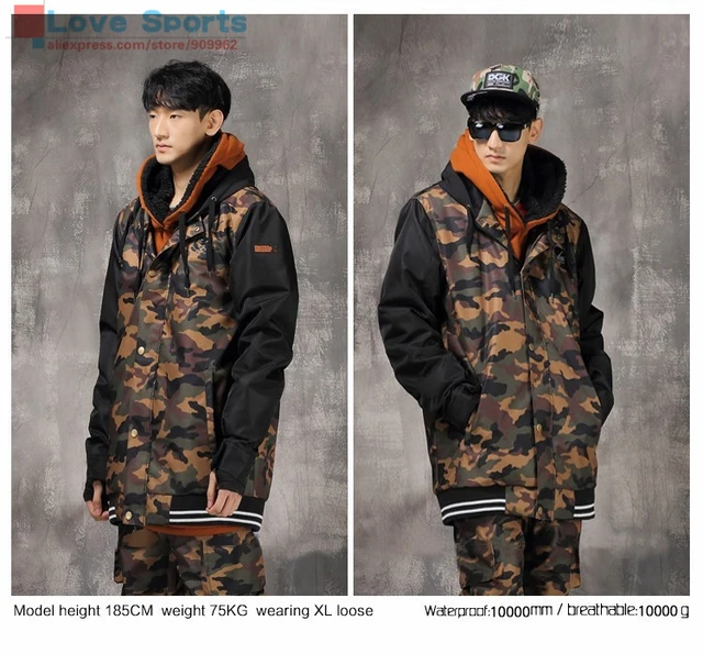 Cheap Newest High Quality Snowboard Jacket Winter Men Ski Jacket Hiking Camping Cycling Jacket Waterproof Windproof Thermal Coat