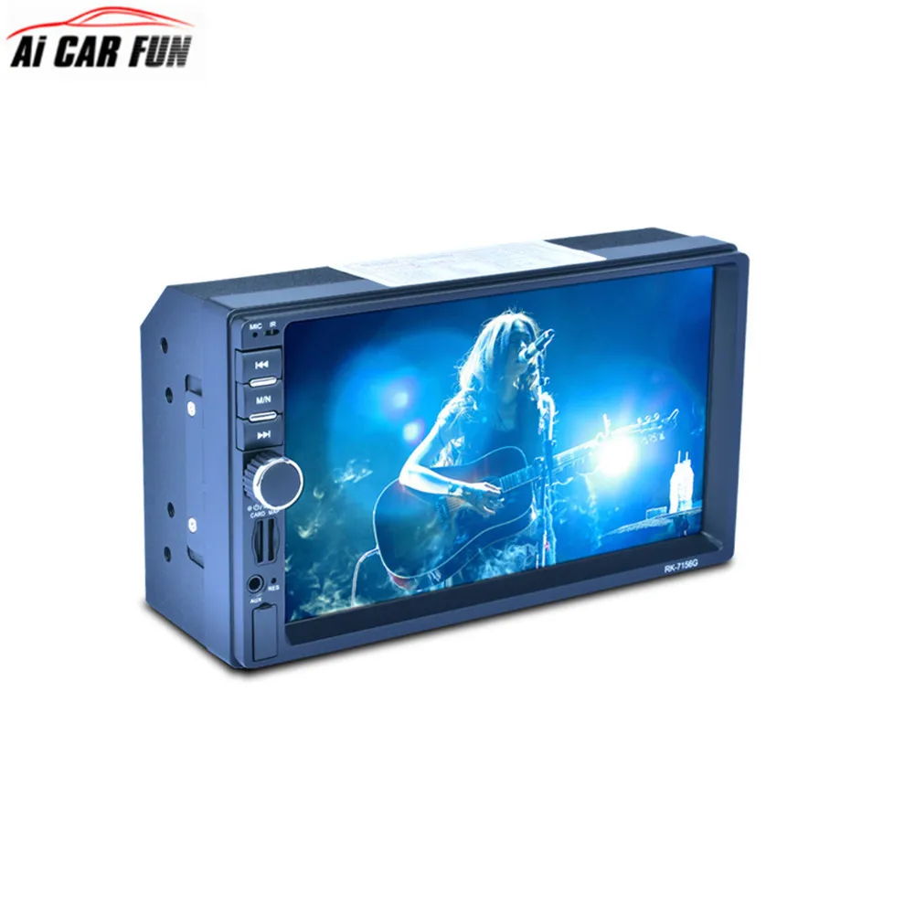 

2 Ding Bluetooth Gps 7 Inch HD CAR MP5 Multimedia Player Back Lit Colorful AM FM RDS Touch Screen Car Radio Media Player