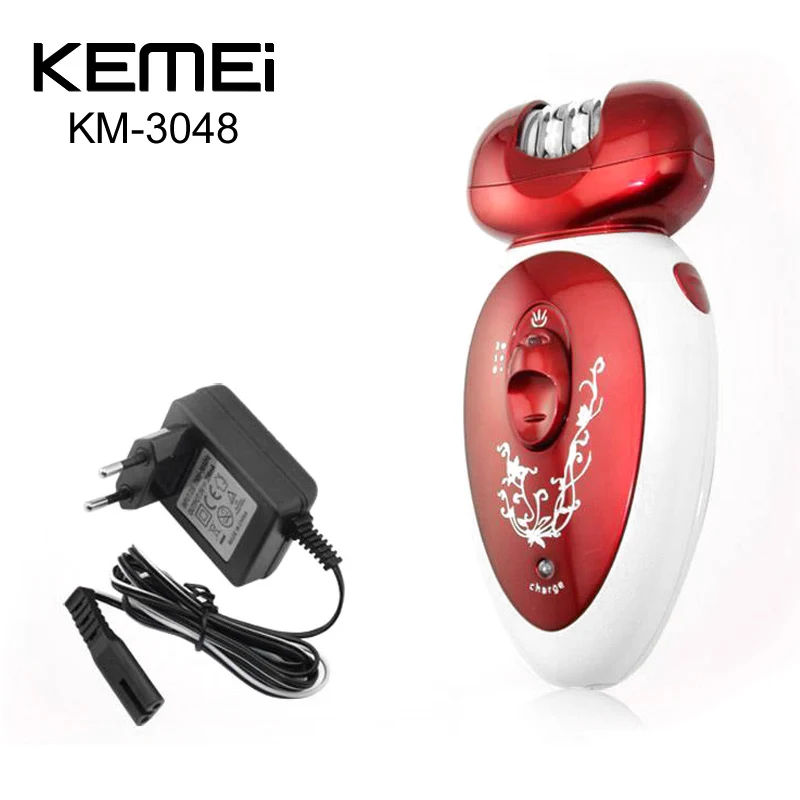 

Kemei 3 in 1 Lady Shaver Rechargeable Electric Hair Removal Epilator Razor pubic stripper Personal Care Full Body Use KM-3048