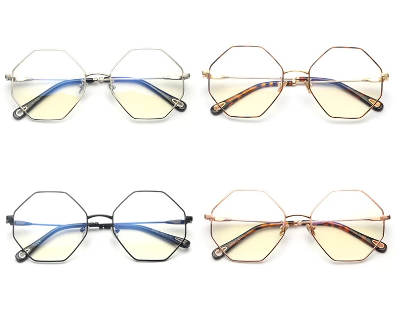 Peekaboo, оптические очки, оправа для женщин, Ретро стиль,, золото, металл, негабаритные, восьмиугольные, полигональные очки для защиты компьютера, для мужчин