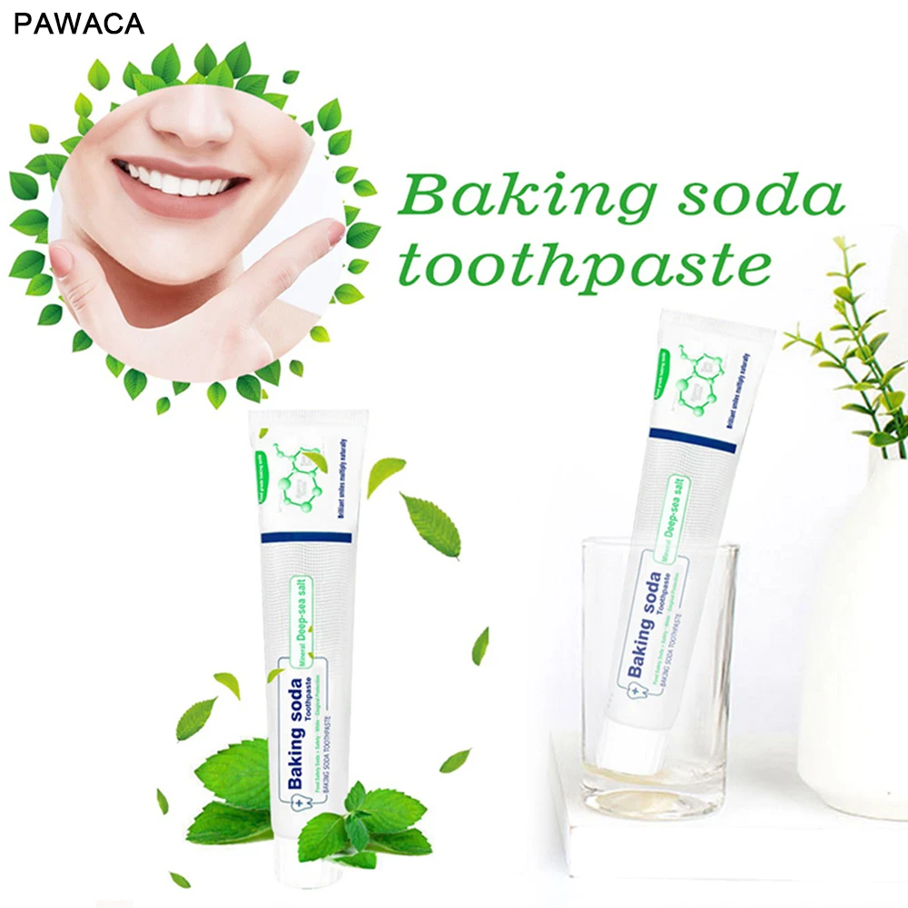 

1PC Bright Dynamic White Natural Deep Sea Salt Baking Soda Whitening Toothpaste Natural Herbs Toothpaste