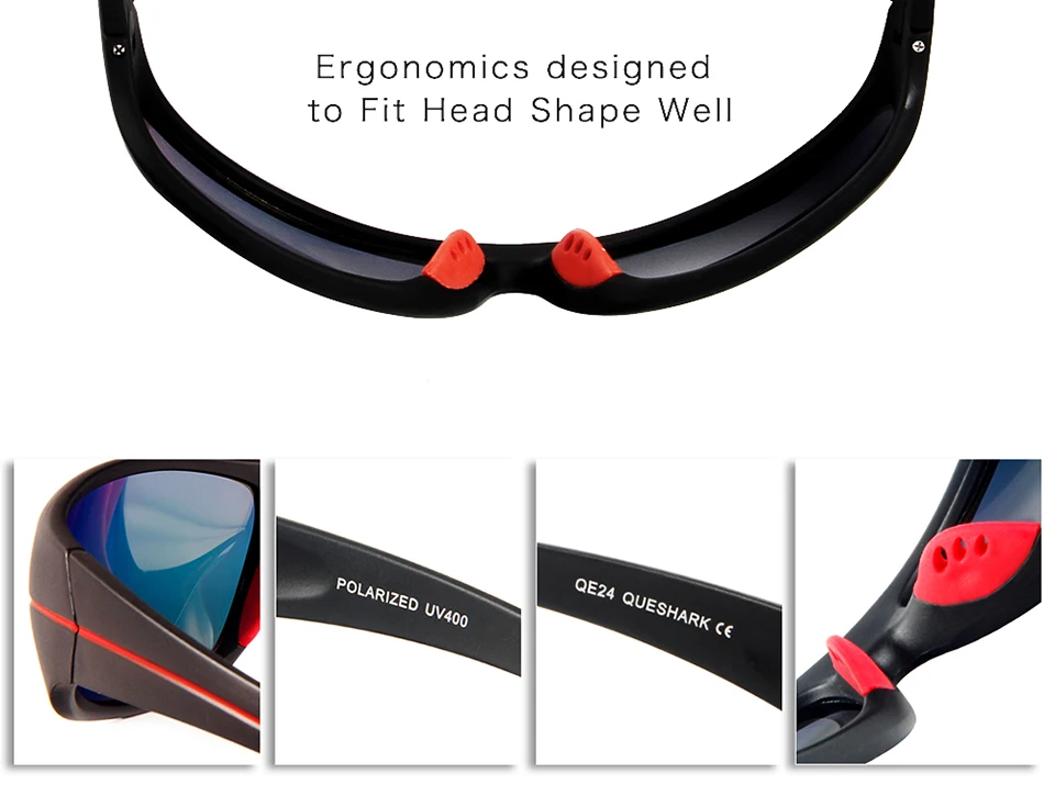 Óculos para Homens Óculos de Sol Óculos de Pesca Execução de Golfe Esporte ao ar Queshark Tr90 Quadro hd Polarized Pro Mulheres Caminhadas Livre 23 Óculos de pesca