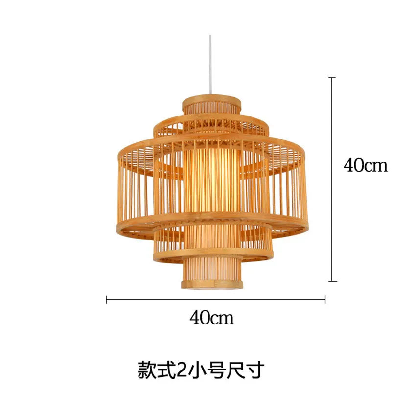 Китайские Деревянные светодиодные подвесные светильники для гостиной, индивидуальный бамбуковый подвесной светильник для японского ресторана, подвесной светильник, светодиодный светильник