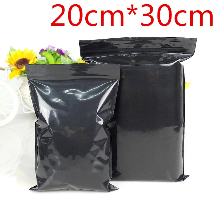 20cm*30cm Black Zip Lock Resealable Plastic Package Bags Zipper Top Grip Seal Retail Storage Packing Ziplock Pouches 50Pcs/Lot | Дом и сад