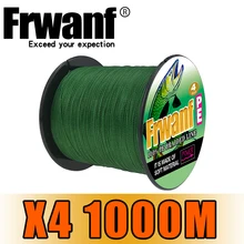 Frwanf PE плетеная рыболовная леска 1000 м 4 нити 100lb озеро многонитевая проволока 4 нити плетеная нить для ловли карпа