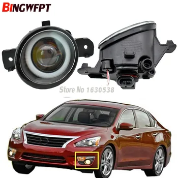 

2PCS Car Styling Angel eye+ LED Fog LightsFor Nissan Altima Qashqai Maxima Sentra Pathfinder 04-15 Left + Right Front Fog Lamps