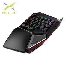 Delux T9 PLUS mini keyboard mechanical Gaming professional Keypad Ergonomic Gamepad With RGB Backlight for laptop