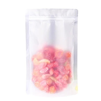 

100 Pcs Frosted Zipper Resealable Stand Up Bags Snack Food Tea Packing Pouches TB Sale