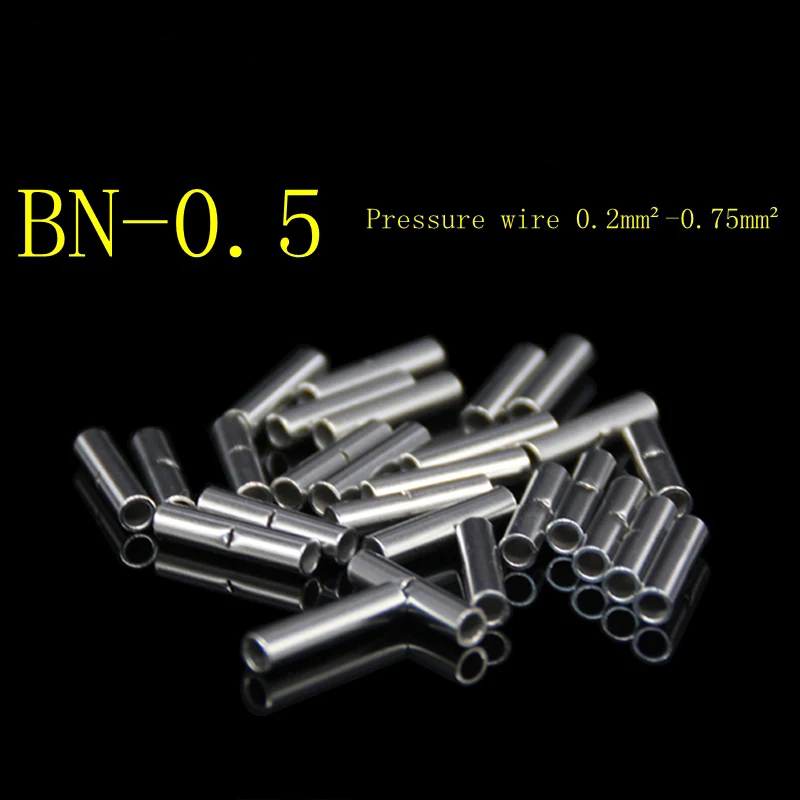 

BN0.5 wire connecting pipe 0.2-0.75 square copper tinning junction terminal wire pressure pipe take over pipe