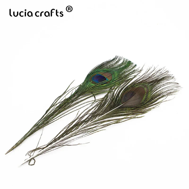 Lucia crafts 25-30 см натуральный хвост Павлиньего глаза Перья DIY волосы для свадебной вечеринки украшения дома 5 шт./лот H0504
