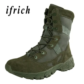 

Male Army Military Boots Beige Army Green Desert Boots Comfortable Trekking Boots Men Hard-Wearing Wearable Outdoor Men Shoes