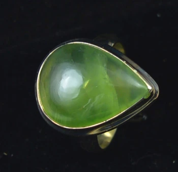 

Lovegem Genuine Prehnite Ring 925 Sterling Silver, Size : 8.25 , AR0168