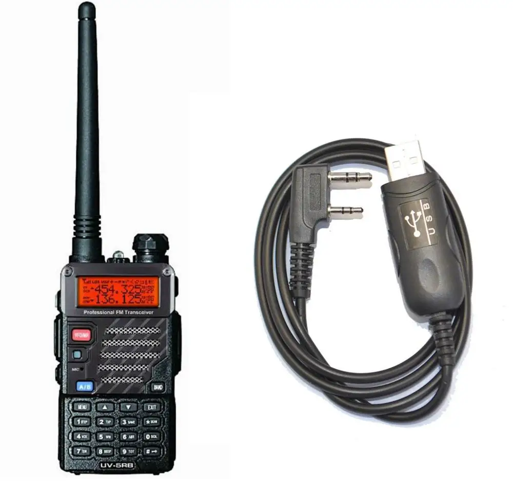 2014 Baofeng uv-5rb 5R Плюс 136-174/400-520 мГц с подкладкой Радио + Кабель Программа + CD