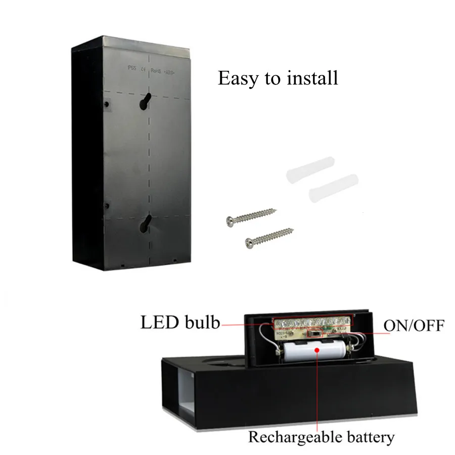 Solar Led Light Solar 6 LED Illumination Doorplate Lamp House Number Outdoor Lighting Porch Lights With Solar Battery