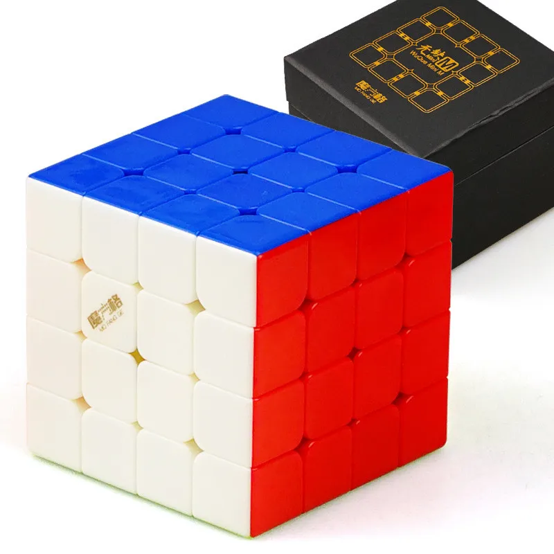 QiYi MoFangGe WuQue MiNI M QY 4x4x4 Магнитный 60 мм Магический кубик 4 слоя профессионального соревнования Скорость гладкая головоломка твисти Cubo игрушка - Цвет: Mini M Nosticker