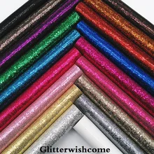 Glitterwishcome 21X29 см A4 Размеры виниловые обои для бантики, сетка блестящая кожаная ткань винил для банты, GM122A