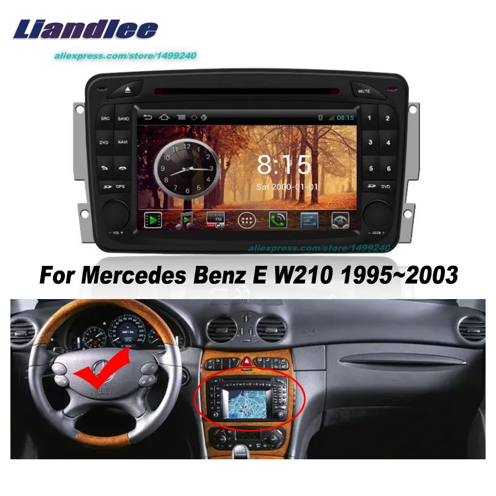 Liandlee для Mercedes Benz E W210 1995~ 2003 автомобиля gps радиоприемник для Android навигации/Карты стиль gps плеер OBD2 Камера ТВ