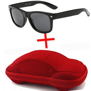 DesolDelos клевые солнцезащитные очки для Детские солнечные очки для мальчиков солнцезащитные очки для девочек UV 400 Защита с случае Детский подарок - Цвет линз: black and red case