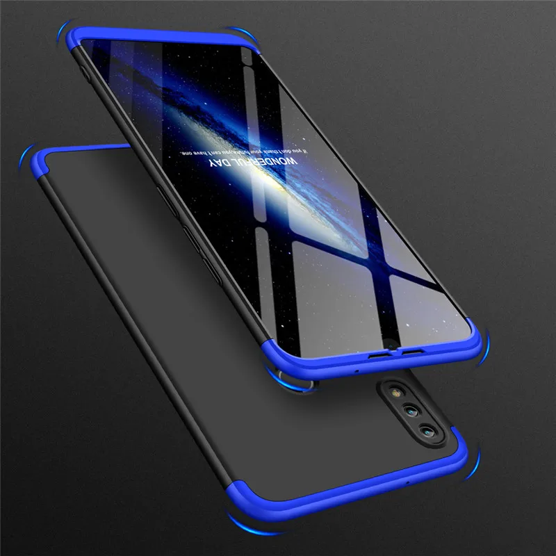 Tempered Glass With 3 in 1 Matte Shell Cover for Huawei Honor8X Max 7A 7C 7X 9 9Lite Case Cover 360 Full Protection Hard PC Case (8)