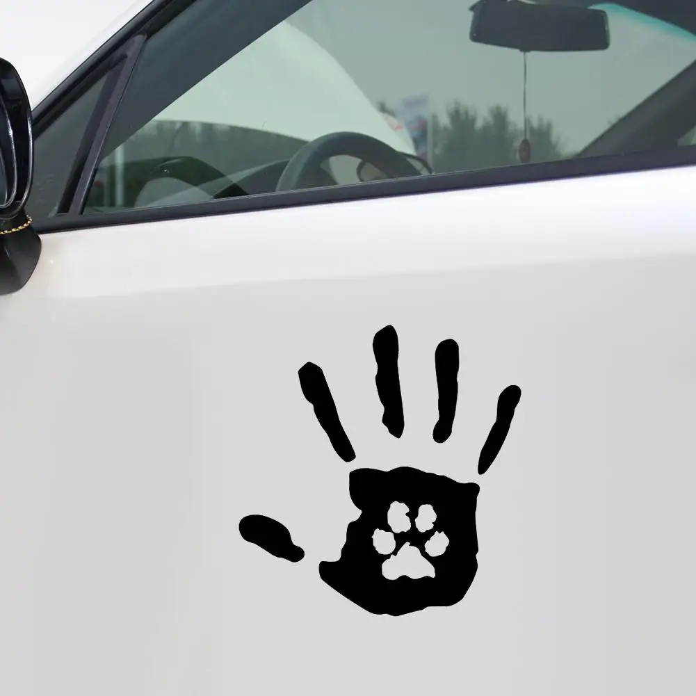 

Creative Hand Print with Dog Cat Pet Paw Print Rescue Car Sticker Decal Decor
