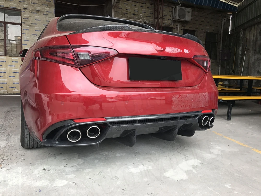 Задний бампер из углеродного волокна диффузор спойлер для Alfa Romeo Giulia спортивный