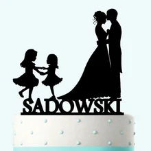 Акриловый для свадебного торта топперы на заказ фамилия жениха невесты с девушки помолвки прием гостей в доме невесты украшения