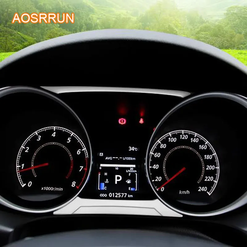 

AOSRRUN Stainless steel instrument panel decorative upholstery of the tachometer Car accessories COVER for Mitsubishi ASX 2018
