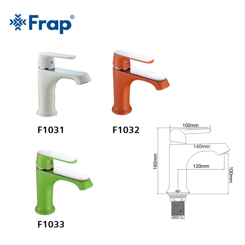 FRAP Basin Faucets white orange green basin faucet bathroom basin mixer taps saving water brass sink faucet cold and hot water
