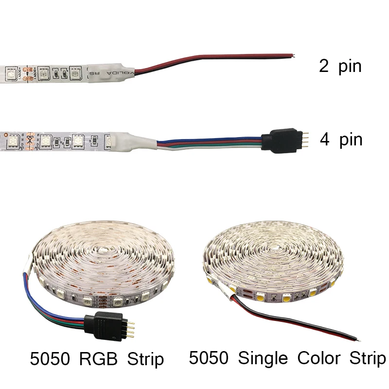 Светодиодная лента 5050 DC 12 В водонепроницаемый светильник RGB в 5 м 60 светодиодов/м