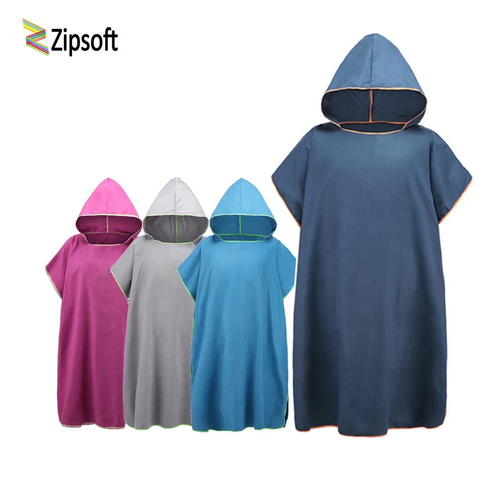 Zipsoft Microfiber Changing Poncho Mulitcolor Hooded Towel 91*109cm