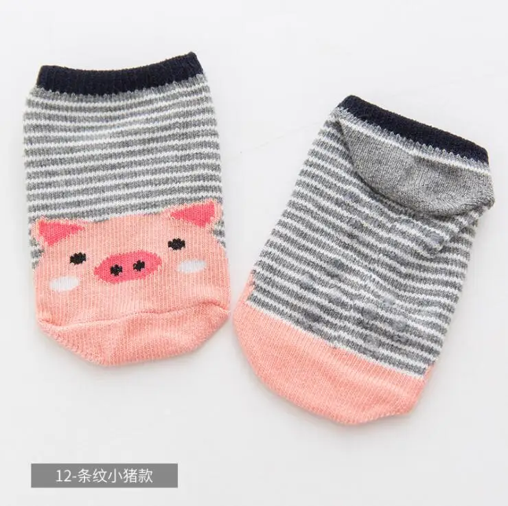 Lytwtw's/Детские хлопковые нескользящие тапки для малыша, носки в полоску для новорожденных, дешевые вещи - Цвет: 8