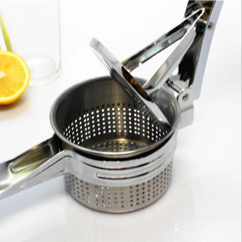 Big Size Stainless Steel Adjustable Potato Masher Creative Kicthen Accessories High Quality Lemon Squeezer