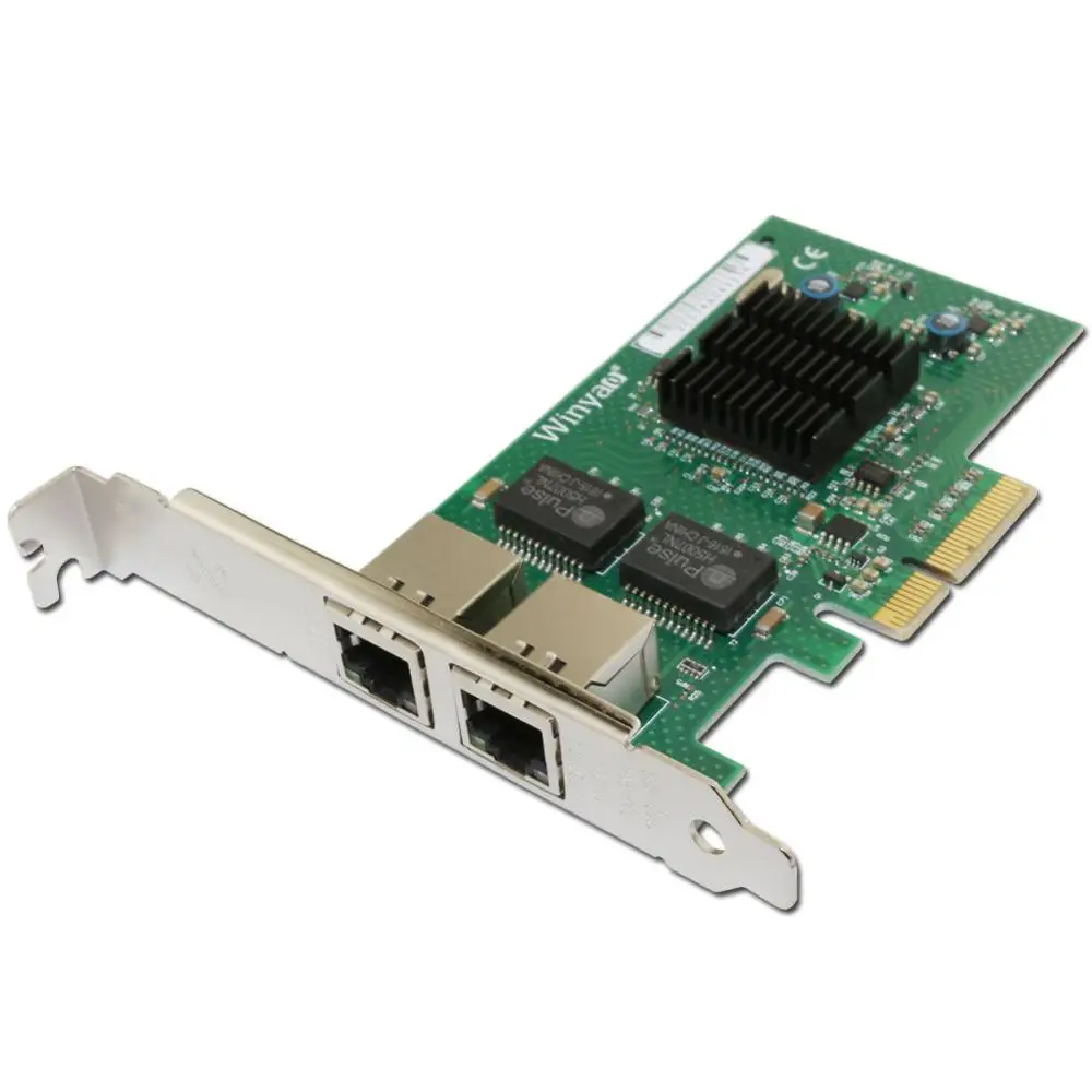 Winyao WY576T PCIe X4 двухпортовый серверный адаптер медный RJ45 гигабит 1000 Мбит/с Ethernet