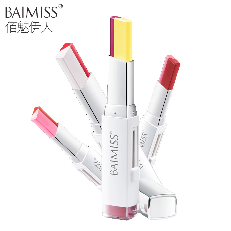 

BAIMISS Double Color Gradient Lipstick Lips Makeup Matte Lipsticker Waterproof Long-lasting Easy to Wear Cosmetic Nude Makeup