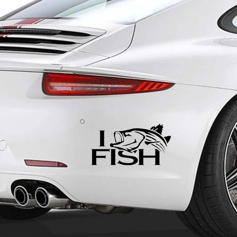 14.7CM*7.6CM Striper Striped Bass Fishing I Fish Car Stickers Vinyl Decal Sticker Car Acessories Decoration