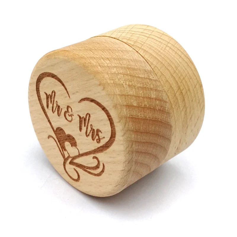 18 стилей Персонализированная деревенская Свадебная деревянная коробочка для колец держатель обручальное кольцо на заказ носитель украшения на подарочную коробку держатель